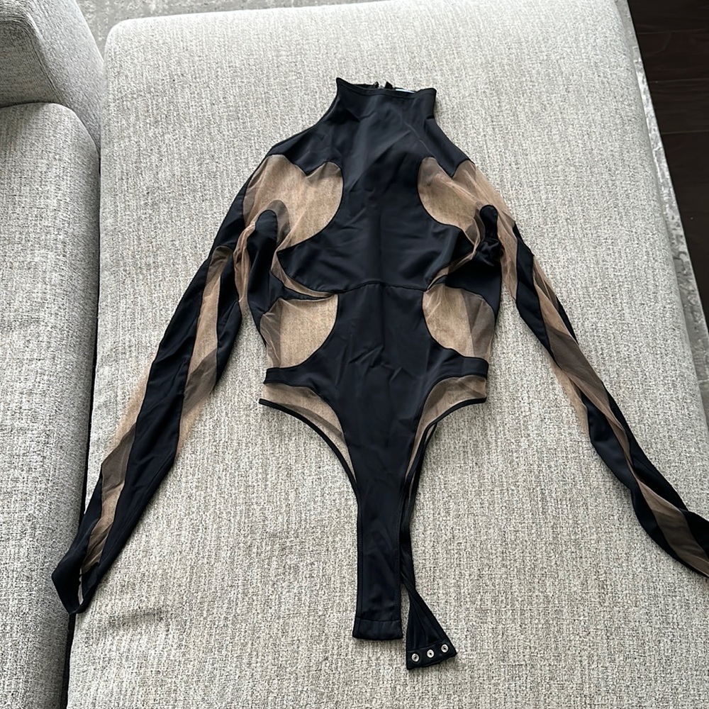 Mugler sheer bodysuit